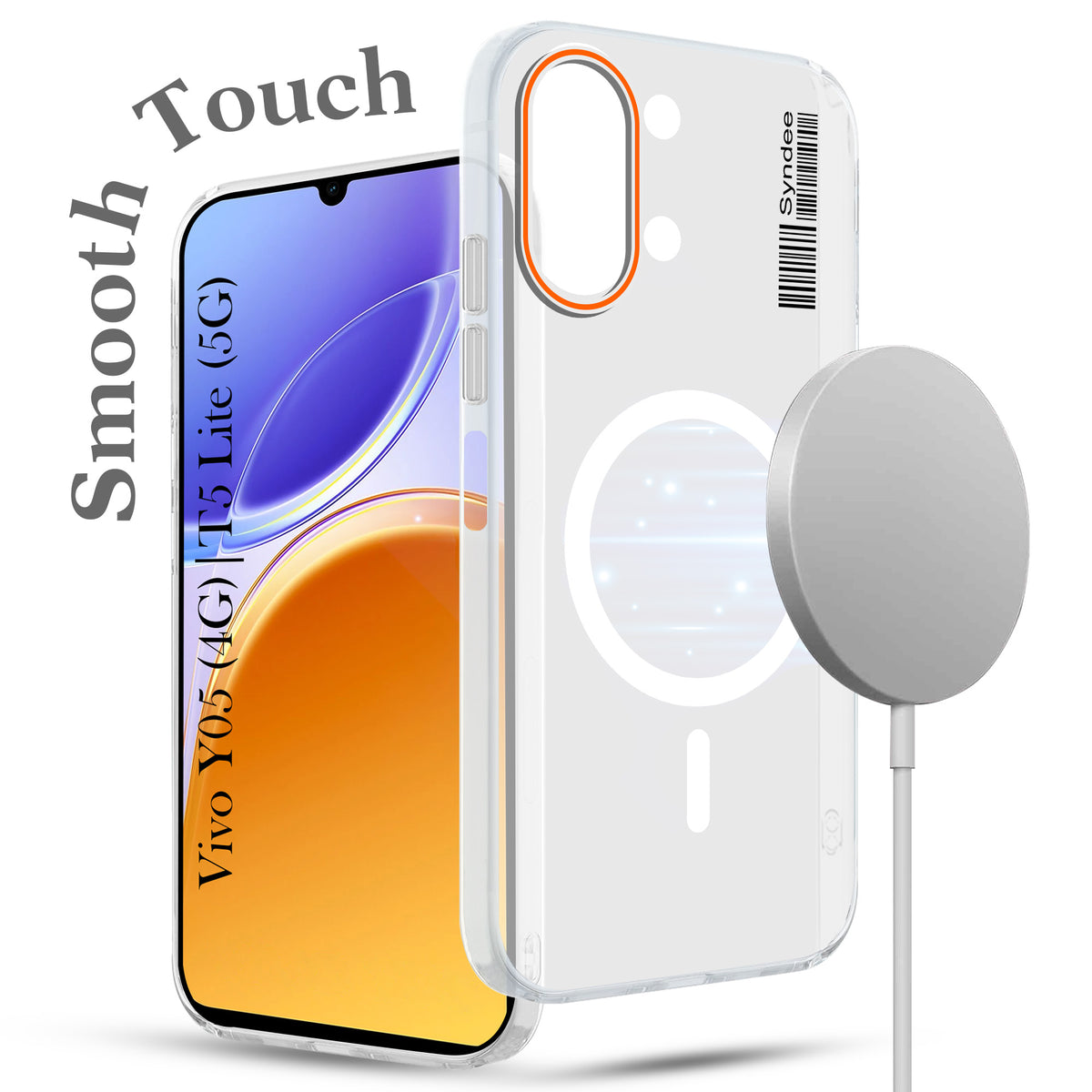 For Vivo Y05 4G | Vivo T5 Lite 5G Back Cover Case (Soft Touch | Camera Bump Protection | MagSafe Compatible | Matte Finish)