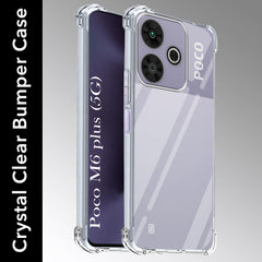 For Poco M6 Plus 5G Back Cover Shockproof Crystal-Clear (Drop & Camera Protection | Hard Polycarbonate)