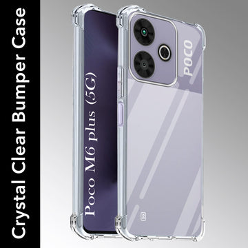 For Poco M6 Plus 5G Back Cover Shockproof Crystal-Clear (Drop & Camera Protection | Hard Polycarbonate)