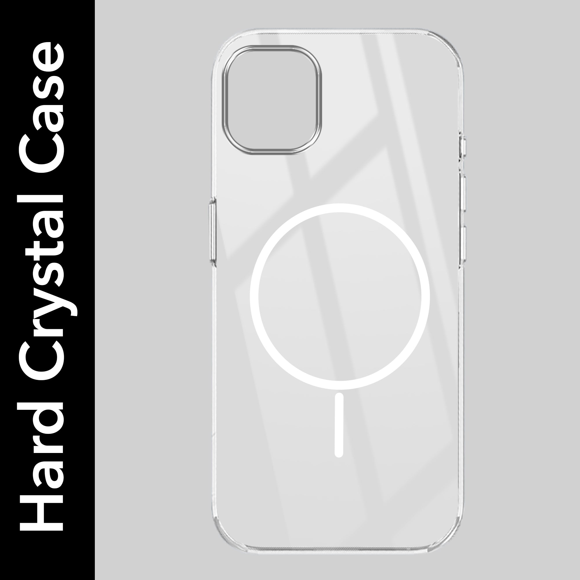 For Apple iPhone 14 Pro Max Back Cover Case (Crystal Clear Case | MagSafe Wireless Charging Support | Hard Anti Yellow | Camera Protection Bump)