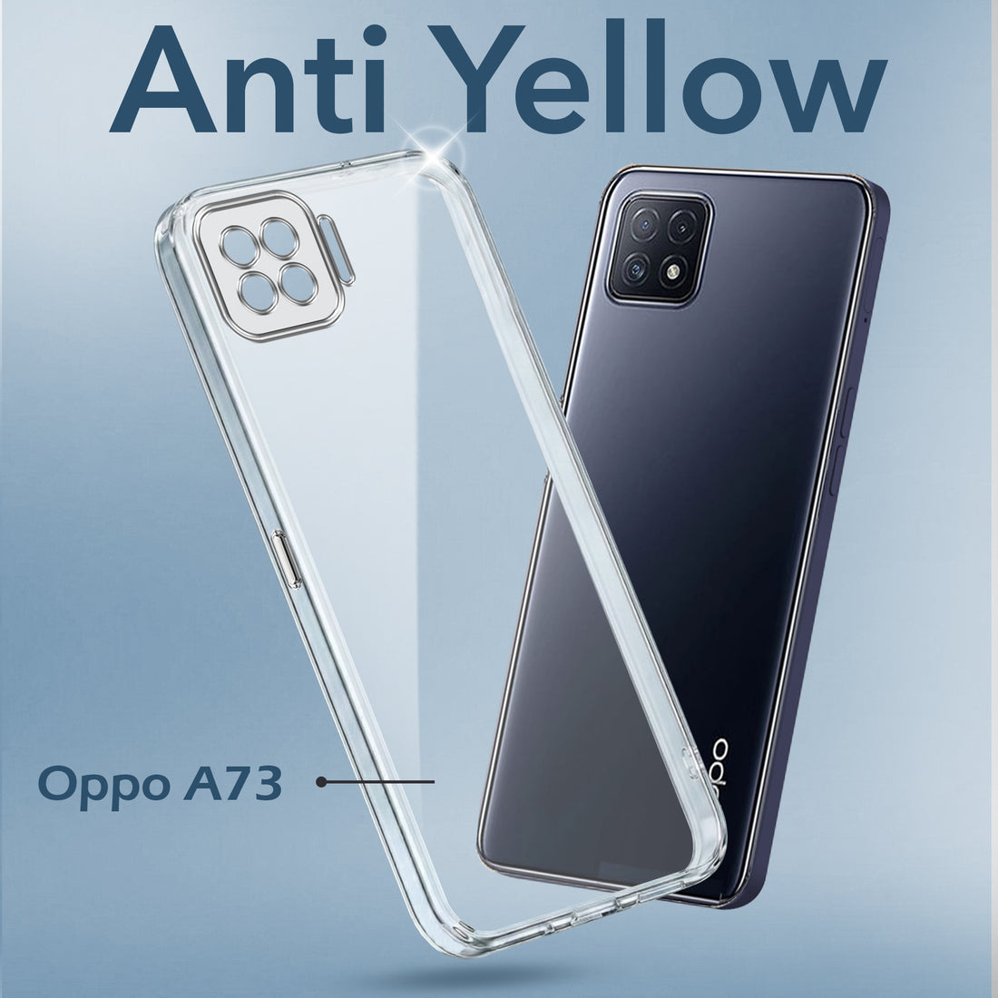 For Oppo A73 Back Cover Case (Hard Anti Yellow Clear Case | Drop & Camera Protection | Shockproof Polycarbonate)