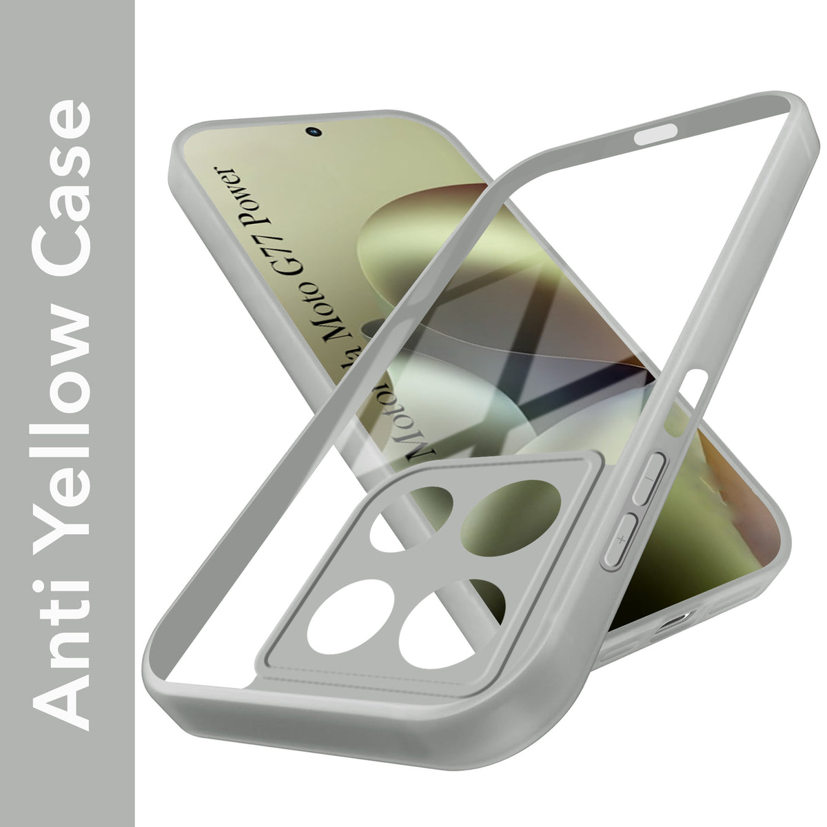 For Motorola Moto G77 Power Back Cover Case Ultra-Hybrid (Lifetime Anti Yellow | Anti Scratch | Crystal Clear Shockproof)