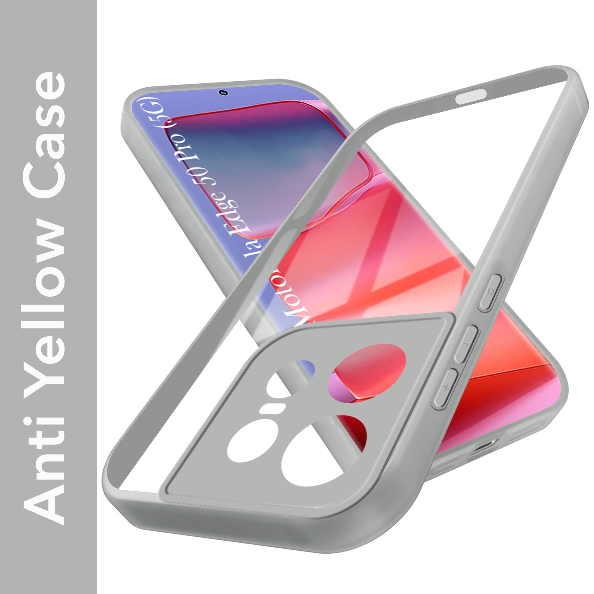 For Motorola Moto Edge 50 Pro Back Cover Case (Lifetime Anti Yellow | Anti Scratch | Crystal Clear Shockproof)