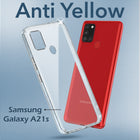 For Samsung Galaxy A21s Back Cover Case (Hard Anti Yellow Clear Case | Drop & Camera Protection | Shockproof Polycarbonate)