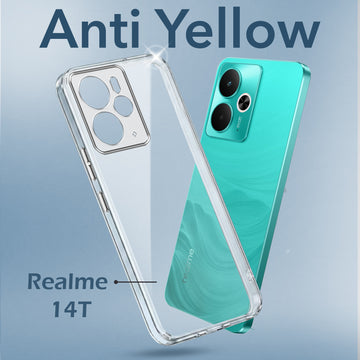 For Realme 14T Back Cover Case (Hard Anti Yellow Clear Case | Sleek Hard Crystal Clear | Drop & Camera Protection | Shockproof Polycarbonate)
