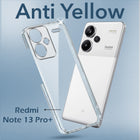 For Redmi Note 13 Pro Plus Back Cover Case Lifetime Anti-Yellow Clear (Sleek Hard Crystal | Shockproof and Camera Protection)