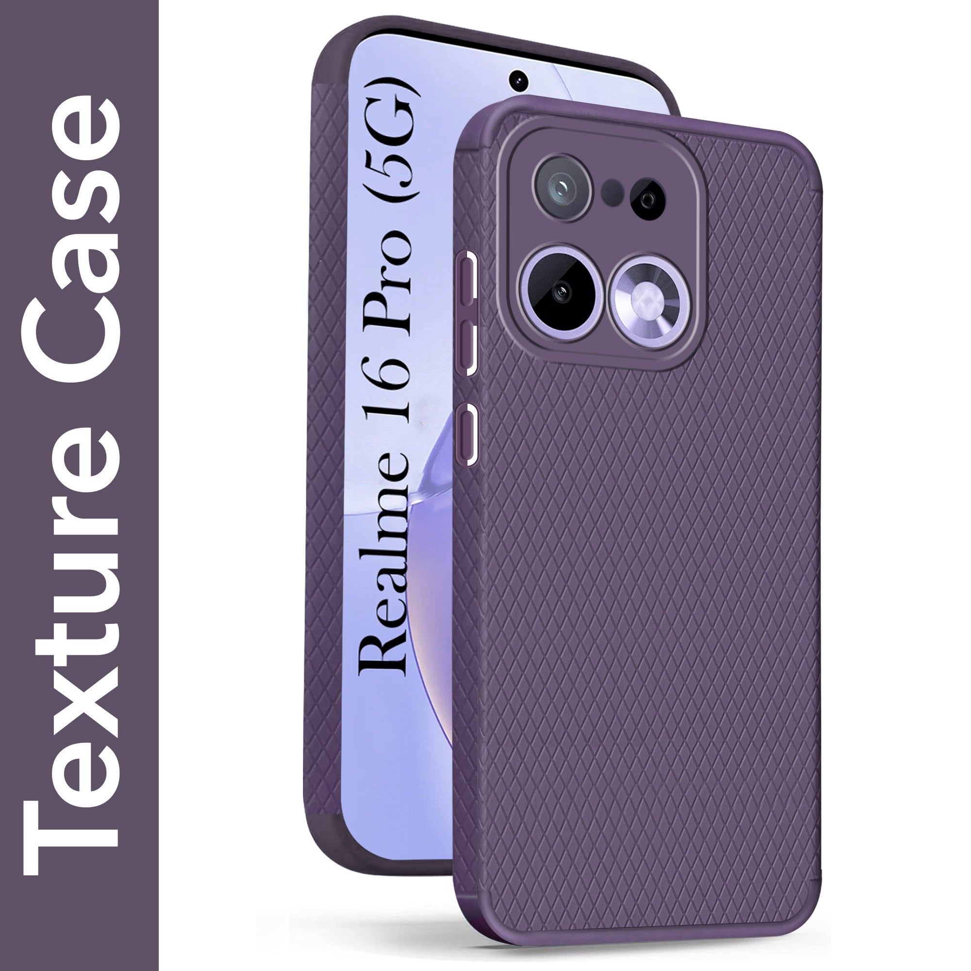 For Realme 16 Pro Back Cover Case Liquid Silicone (Camera Protection | Side Grip Texture | Soft and Flexible)