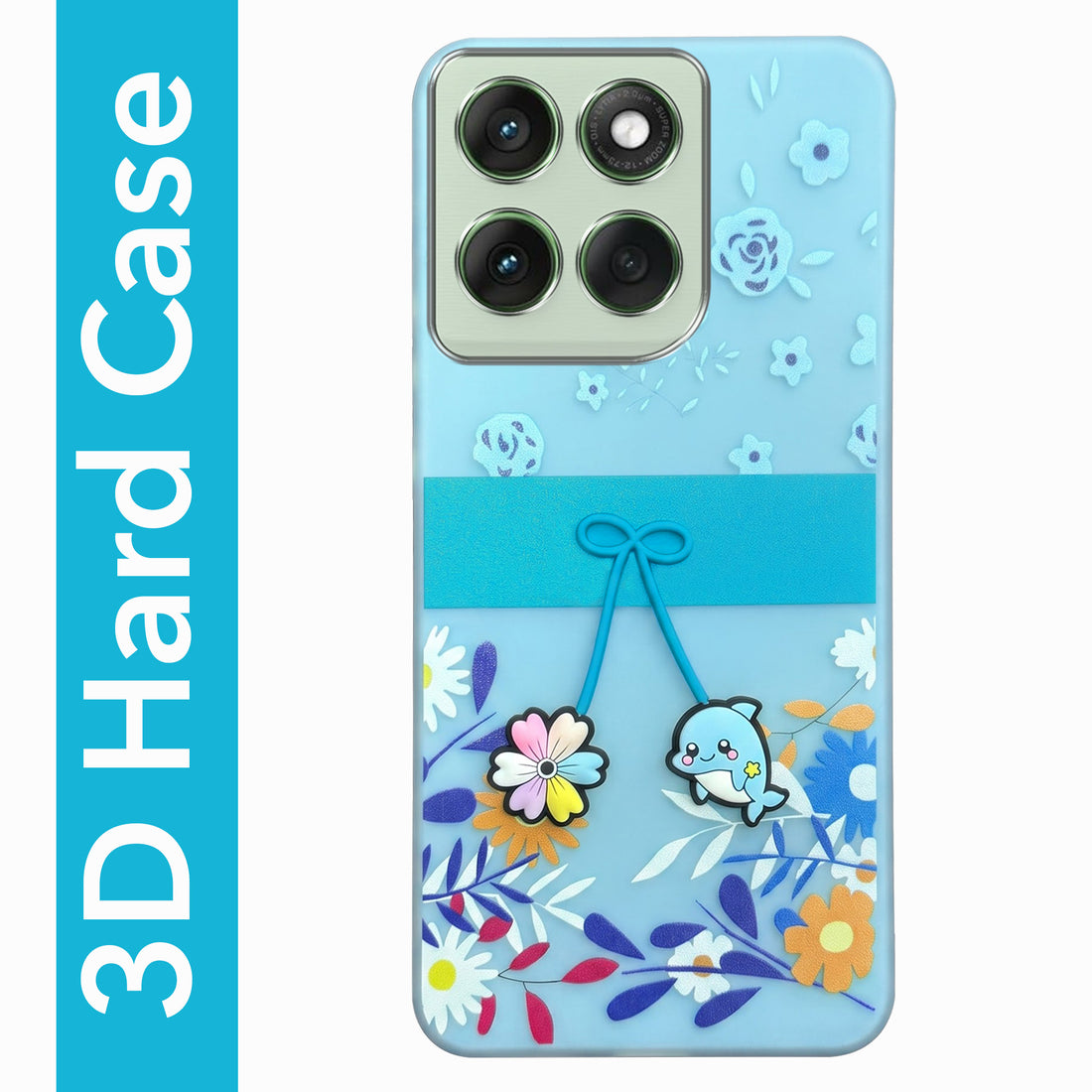 For Motorola Moto Edge 60 Back Cover Case (3D Cute Cartoons | Hard Back Side Soft | Matte Premium Finish | HD Printing)
