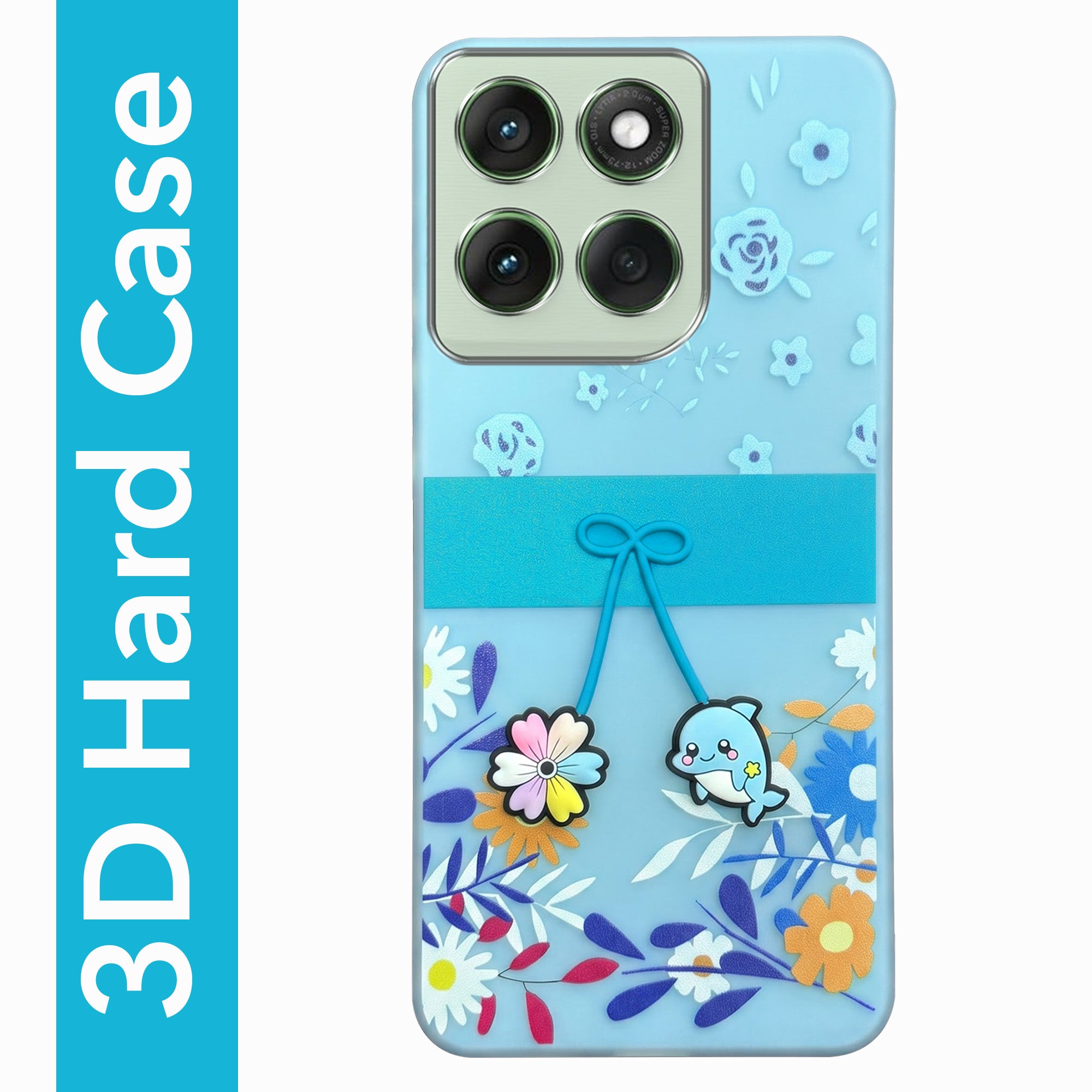 For Motorola Moto Edge 60 Back Cover Case (3D Cute Cartoons | Hard Back Side Soft | Matte Premium Finish | HD Printing)