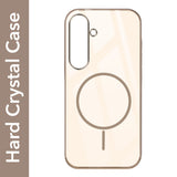 For Samsung Galaxy S24 FE Back Cover Case (Crystal Clear Case | MagSafe Wireless Charging Support | Hard Anti Yellow | Camera Protection Bump)