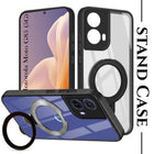For Motorola Moto G85 5G Back Cover Case (Kick Stand Ring Holder | Life time Anti Yellow | Camera Protection)