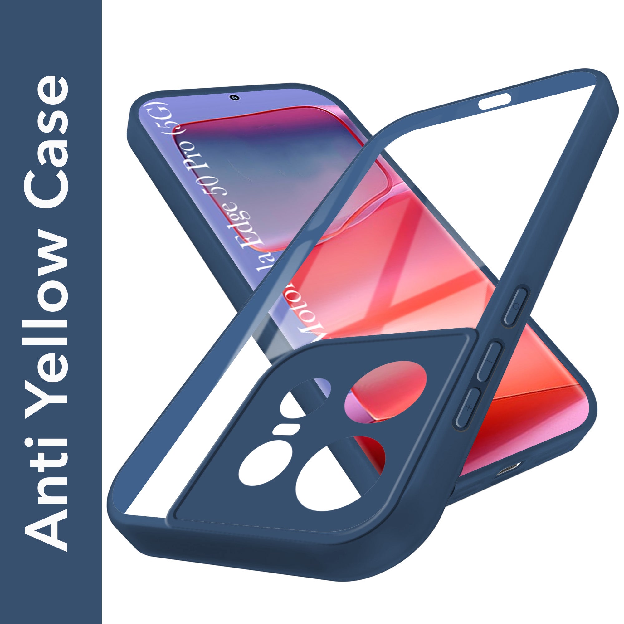 For Motorola Moto Edge 50 Pro Back Cover Case (Lifetime Anti Yellow | Anti Scratch | Crystal Clear Shockproof)