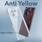 For Vivo V30e 5G Back Cover Case (Hard Anti Yellow Clear Case | Sleek Hard Crystal Clear | Drop & Camera Protection | Shockproof Polycarbonate)