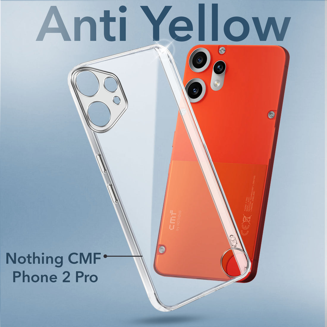 For Nothing CMF Phone 2 Pro Back Cover Case (Hard Anti Yellow Clear Case | Sleek Hard Crystal Clear | Drop & Camera Protection | Shockproof Polycarbonate)