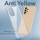 For Samsung Galaxy A53 5G Back Cover Case (Hard Anti Yellow Clear Case | Drop & Camera Protection | Shockproof Polycarbonate)