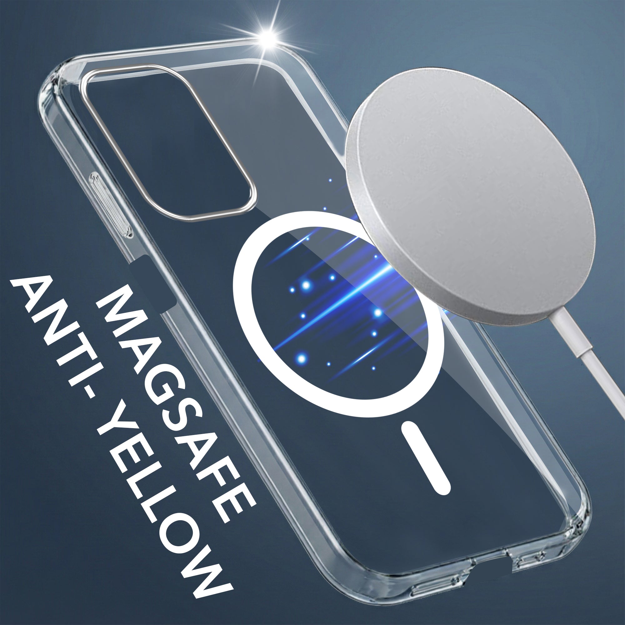For Samsung Galaxy A23 4G Back Cover Case Lifetime Anti-Yellow MagSafe Compatible Clear | 5G (Sleek Hard Crystal | Shockproof and Camera Protection)
