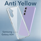 For Samsung Galaxy A54 5G Back Cover Case (Hard Anti Yellow Clear Case | Drop & Camera Protection | Shockproof Polycarbonate)