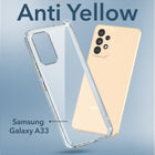 For Samsung Galaxy A33 5G Back Cover Case (Hard Anti Yellow Clear Case | Sleek Hard Crystal Clear | Drop & Camera Protection | Shockproof Polycarbonate)