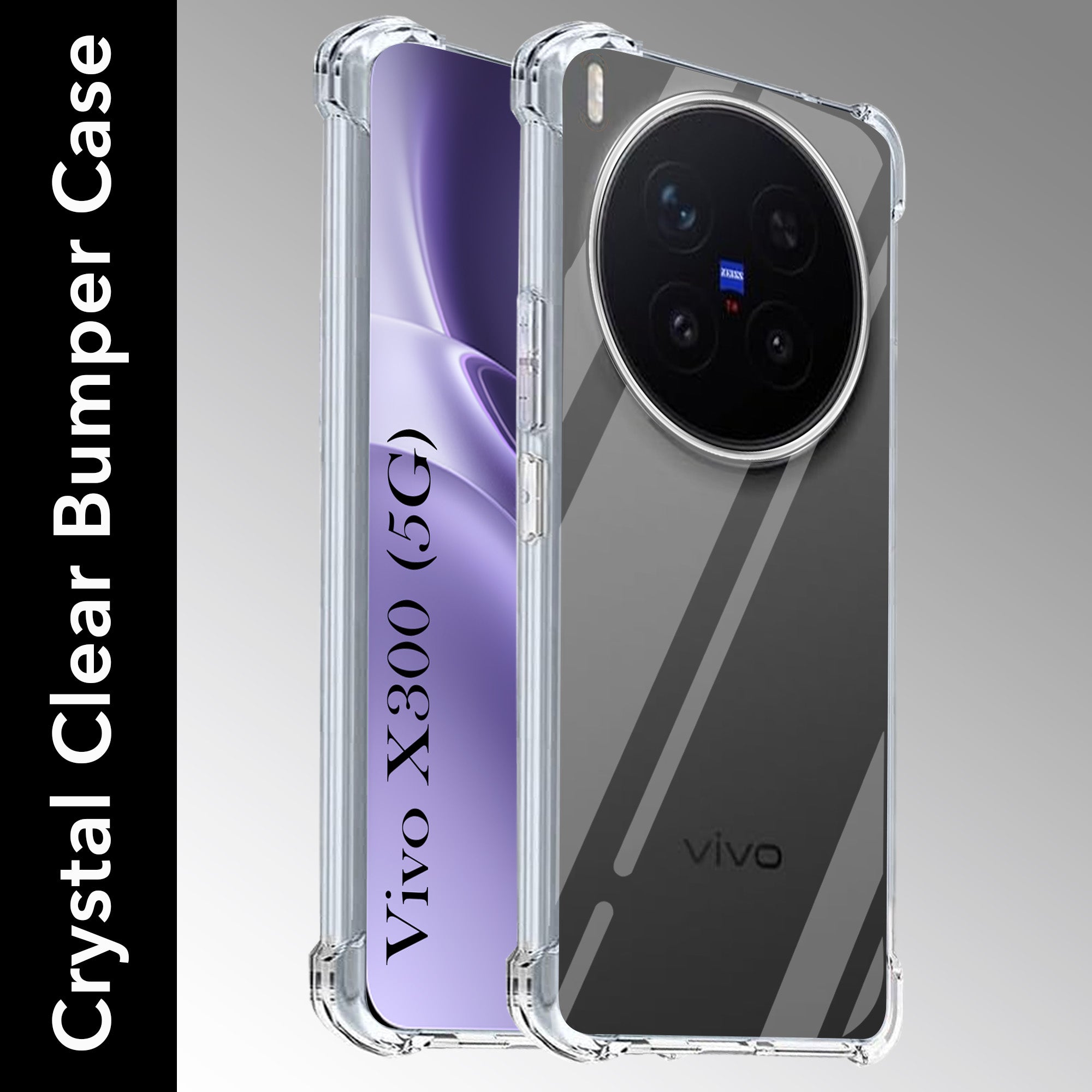 For Vivo X300 5G Back Cover Shockproof Crystal-Clear ( Drop & Camera Protection | Hard Polycarbonate)