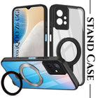 For Vivo iQOO Z6 5G Back Cover Case (Kick Stand Ring Holder | Life time Anti Yellow | Camera Protection)