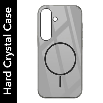 For Samsung Galaxy S24 Back Cover Case (Crystal Clear Case | MagSafe Wireless Charging Support | Hard Anti Yellow | Camera Protection Bump)