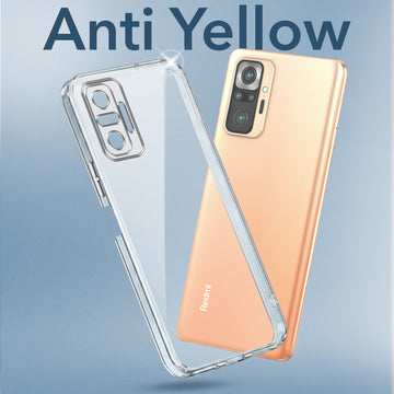 For Xiaomi Mi Redmi Note 10 | Note 10S Back Cover Case (Hard Anti Yellow Clear Case | Drop & Camera Protection | Shockproof Polycarbonate)