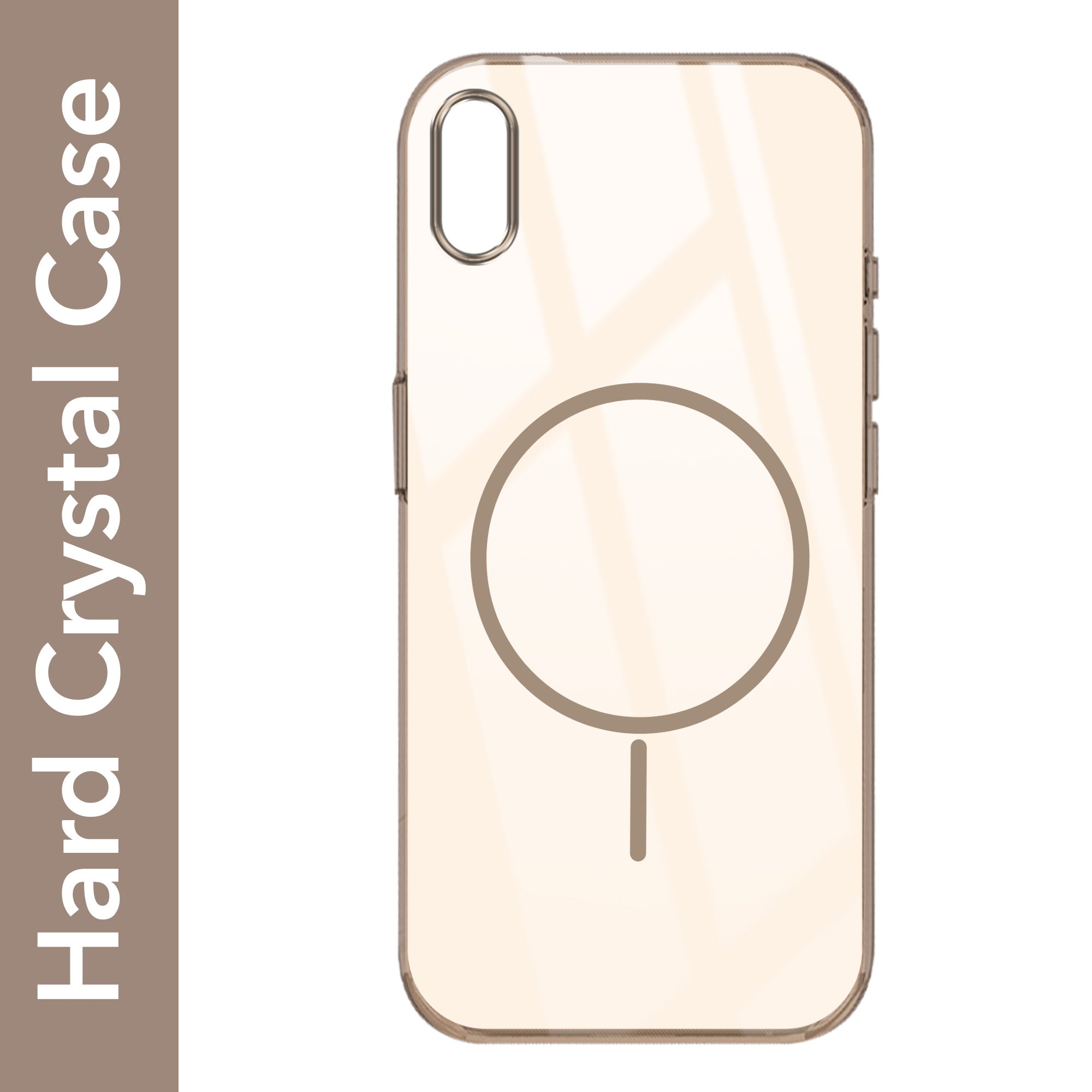 For Apple iPhone Xs Back Cover Case (Crystal Clear Case | MagSafe Wireless Charging Support | Hard Anti Yellow | Camera Protection Bump)