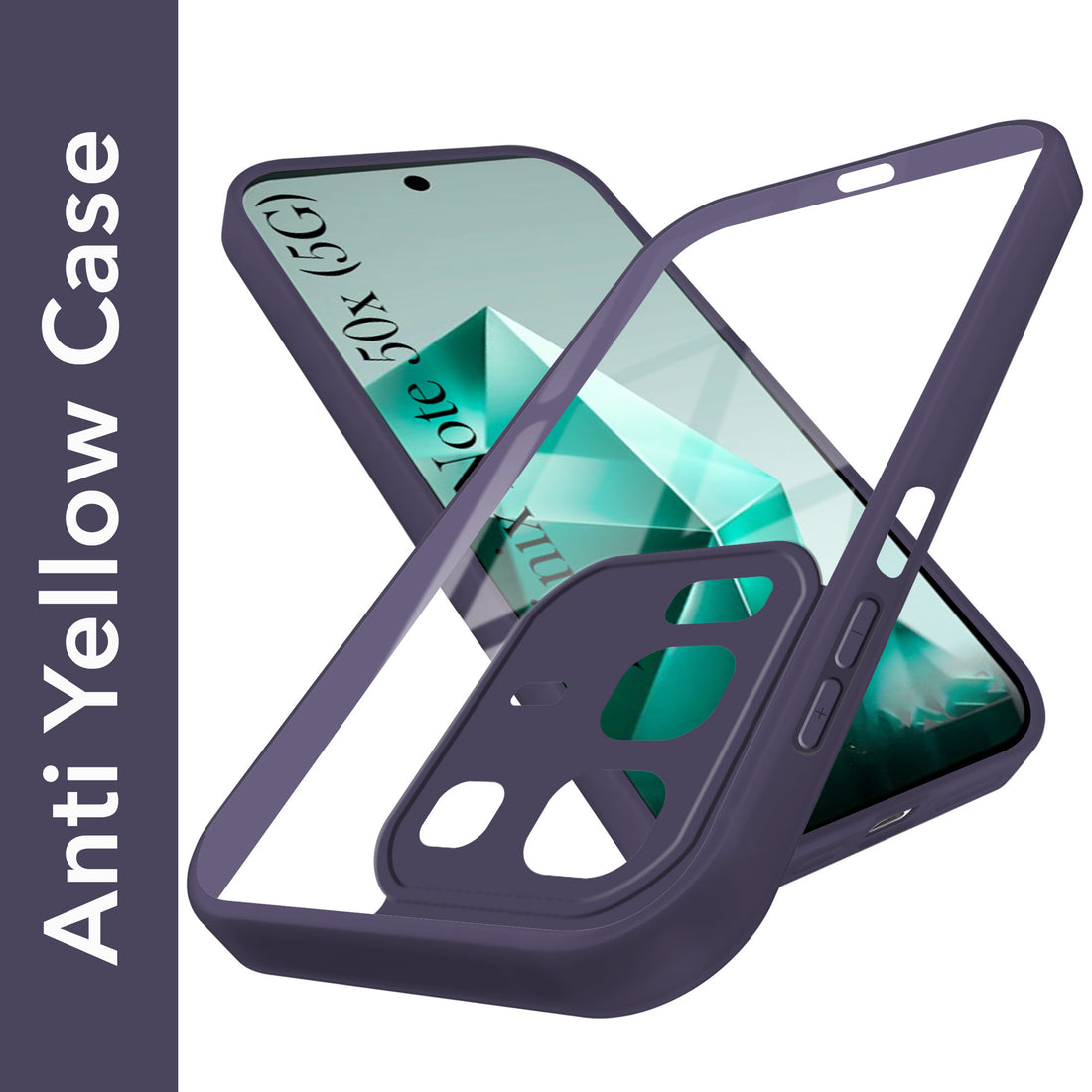 For Infinix Note 50x Back Cover Case (Lifetime Anti Yellow | Anti Scratch | Crystal Clear Shockproof)