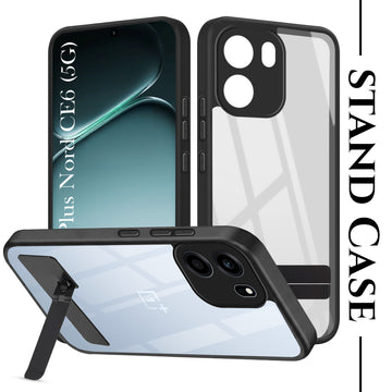 For Oneplus Nord CE 6 Back Cover Case (Built-in Stand | Lifetime Anti Yellow | Kickstand Shockproof | Camera Protection | MagSafe Compatible)