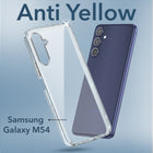 For Samsung Galaxy M54 5G Back Cover Case (Hard Anti Yellow Clear Case | Sleek Hard Crystal Clear | Drop & Camera Protection | Shockproof Polycarbonate)