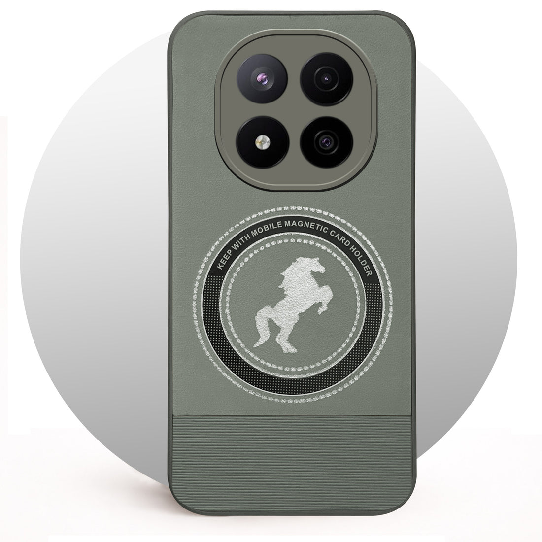 For  Redmi Note 14 Pro Plus Back Cover Case PU Leather Finish (Professional Minimalist Texture | MagSafe Compatile | Camera Protection | Sleek Sober Formal)