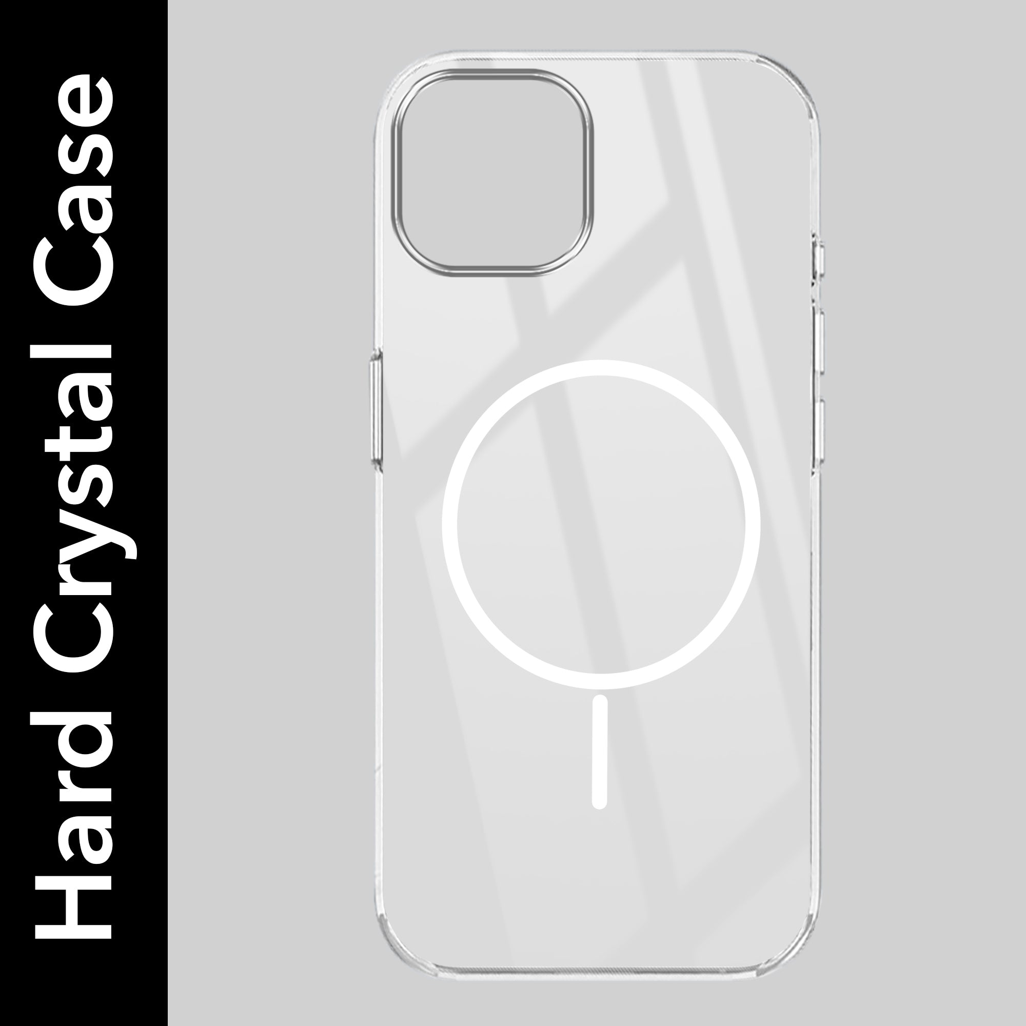 For Apple iPhone 14 Back Cover Case (Crystal Clear Case | MagSafe Wireless Charging Support | Hard Anti Yellow | Camera Protection Bump)
