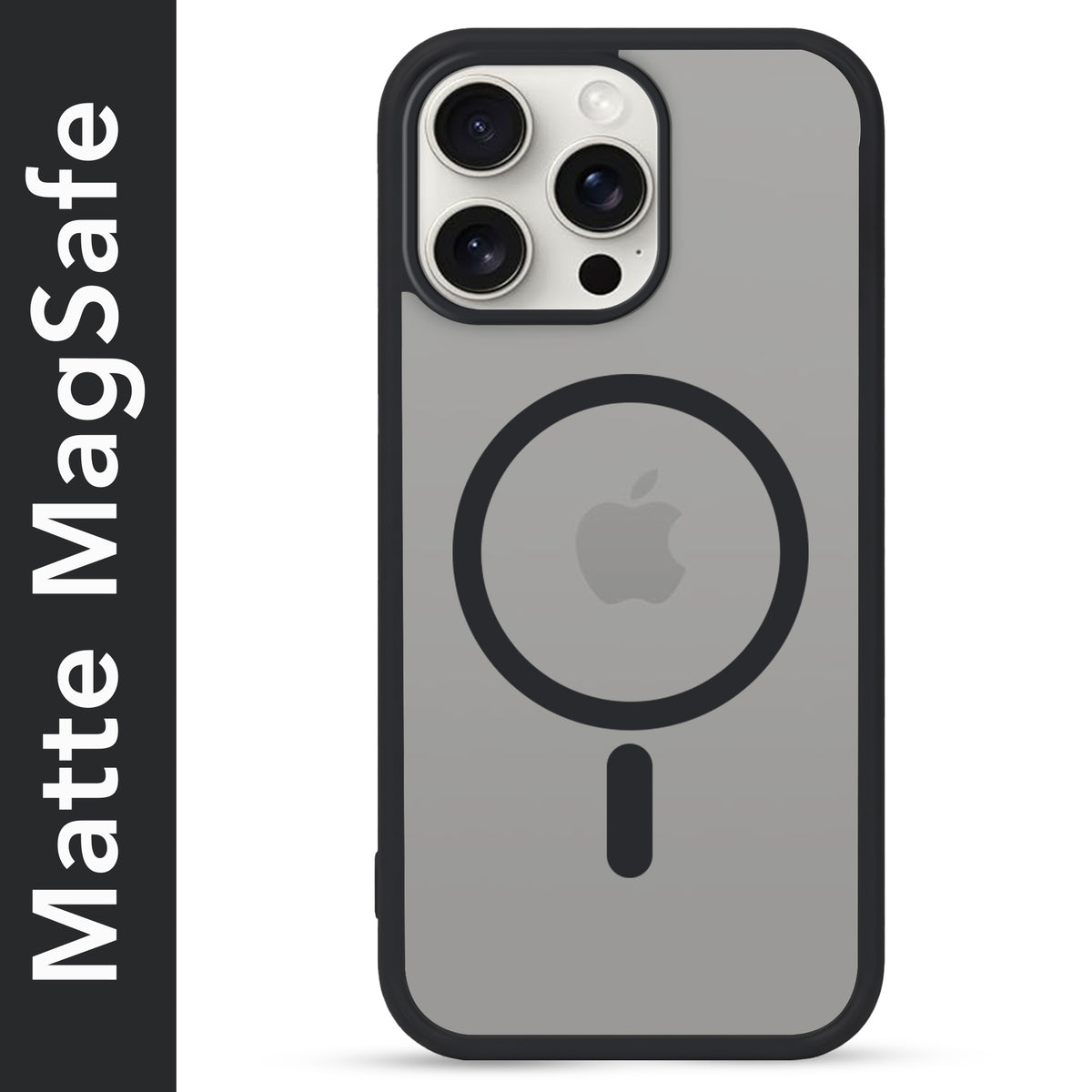 For Apple iPhone 15 Pro Max Matte Finish Back Case Cover (MagSafe Compatible | Translucent Soft Touch | Slim and Unbreakable)