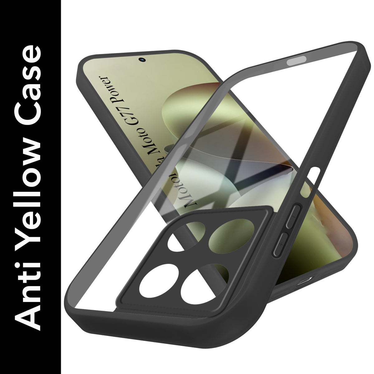 For Motorola Moto G77 Power Back Cover Case Ultra-Hybrid (Lifetime Anti Yellow | Anti Scratch | Crystal Clear Shockproof)