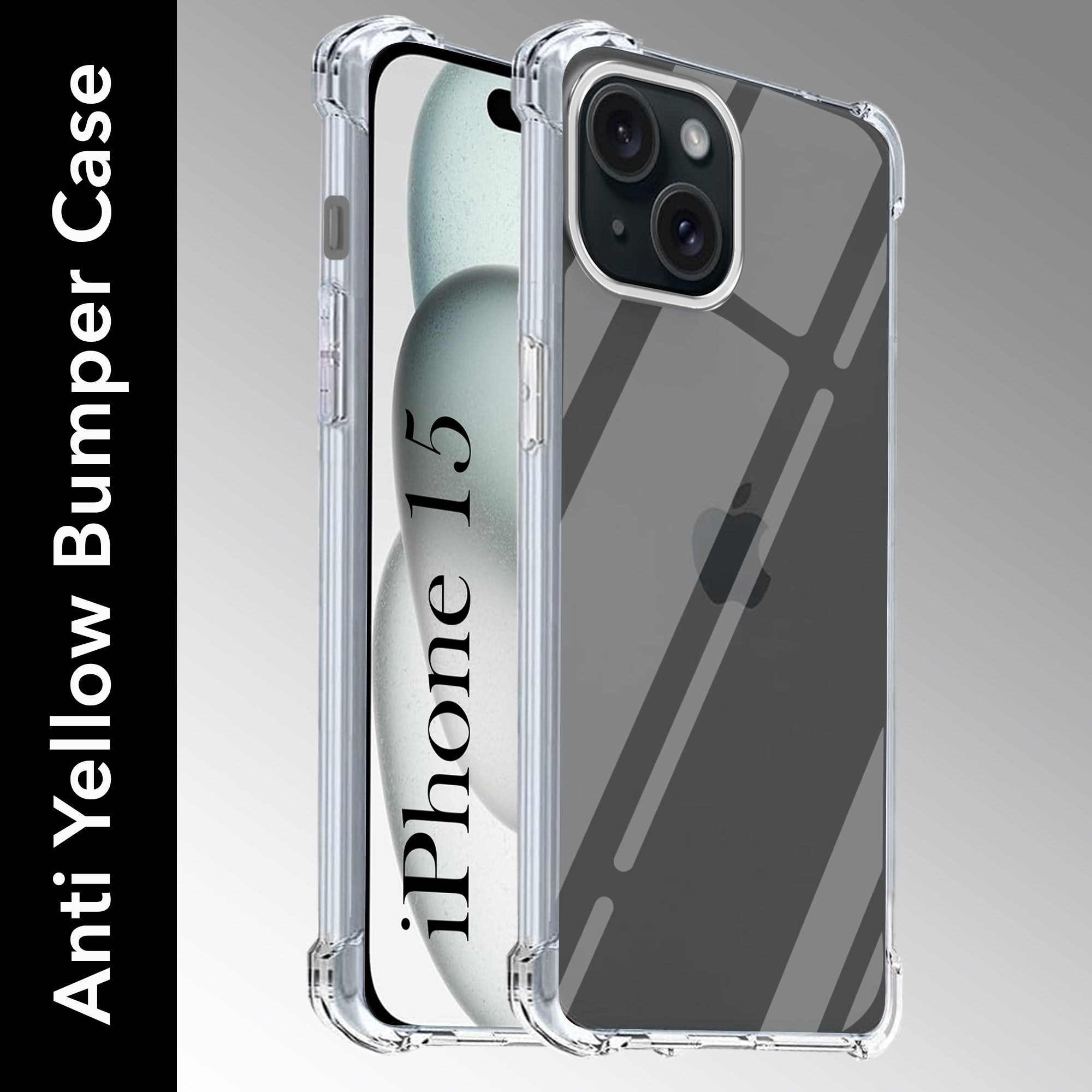 For Apple iPhone 15 Back Cover (Shockproof Crystal Clear |  Drop & Camera Protection | Hard Polycarbonate)
