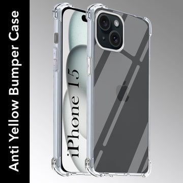 For Apple iPhone 15 Back Cover (Shockproof Crystal Clear |  Drop & Camera Protection | Hard Polycarbonate)