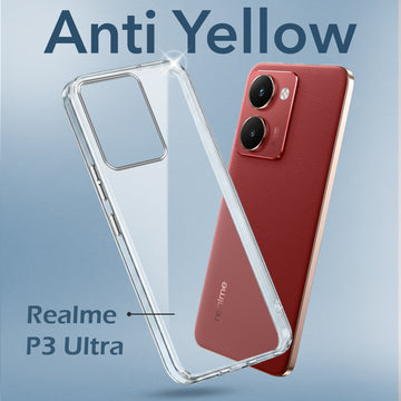 For Realme P3 Ultra Back Cover Case(Hard Anti Yellow Clear Case | Sleek Hard Crystal Clear | Drop & Camera Protection | Shockproof Polycarbonate)