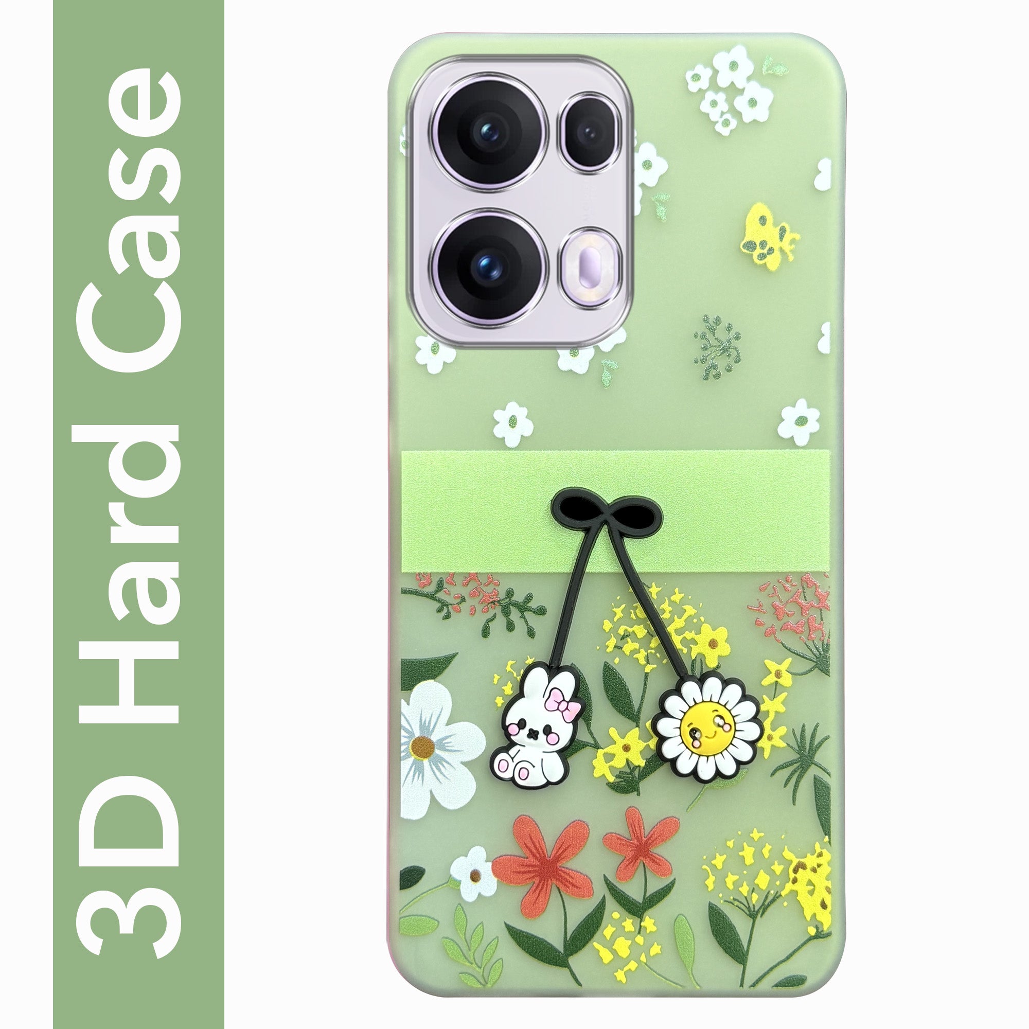 For Oppo Reno13 Pro 5G | Oppo Reno 13 Pro 5G Back Cover Case (3D Cute Cartoons | Hard Back Side Soft | Matte Premium Finish | HD Printing)