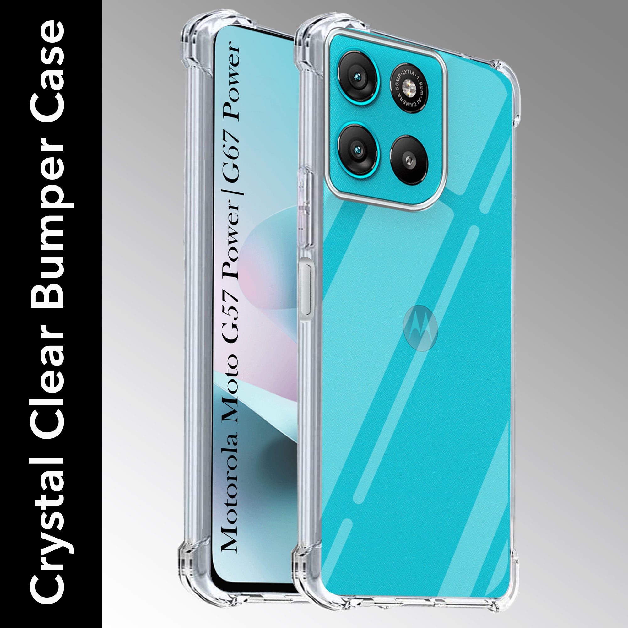 For Motorola Moto G67 Power | G57 Power Back Cover Case Crystal-Clear Shockproof | Drop & Camera Protection | Hard Polycarbonate)