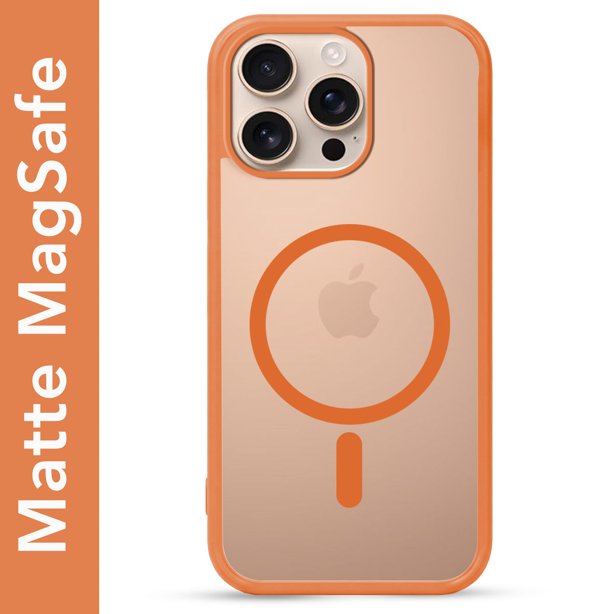 For Apple iPhone 16 Pro Matte Finish Back Case Cover (MagSafe Compatible | Translucent Soft Touch | Slim and Unbreakable)