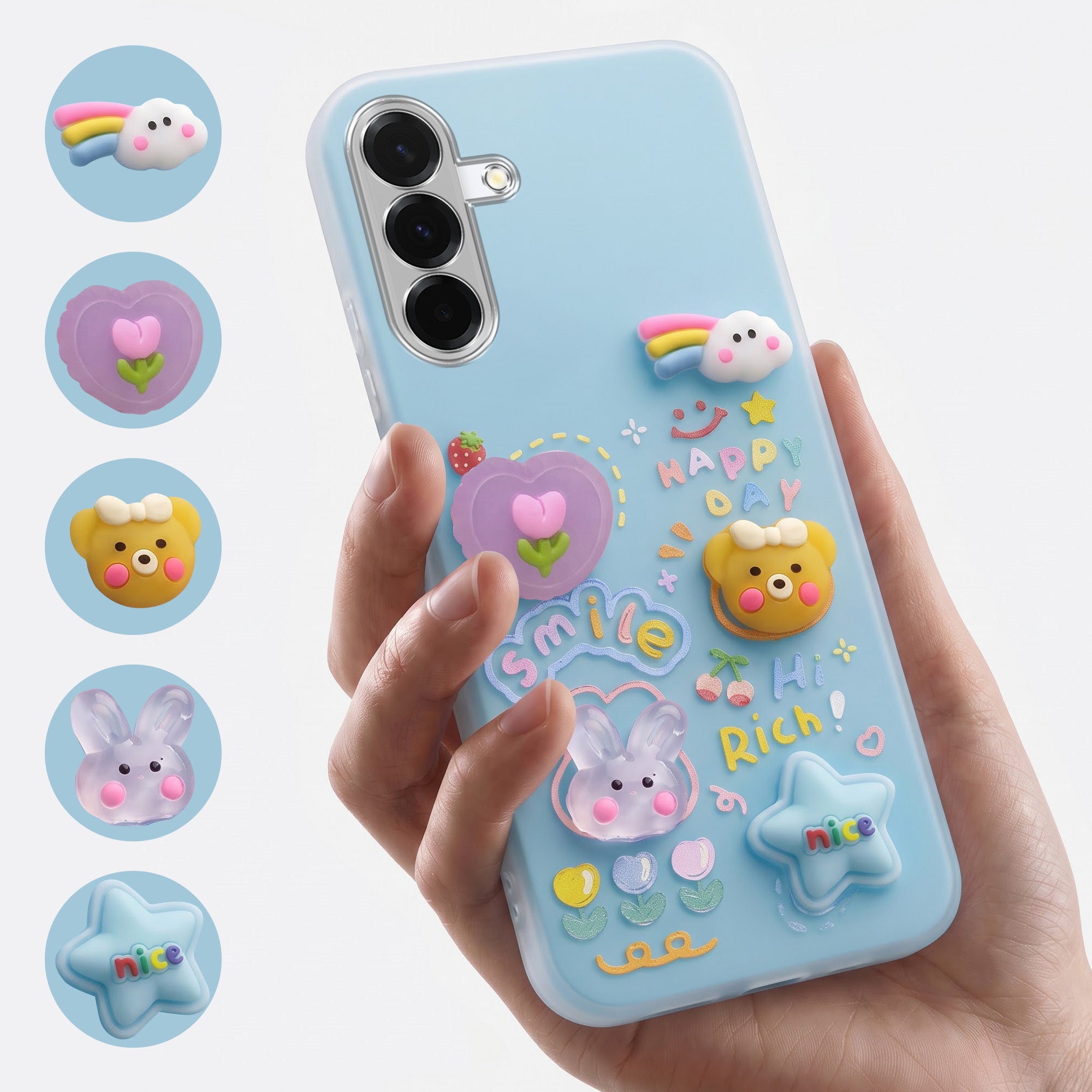 For Samsung Galaxy A36 5G Back Cover Case (3D Cute Cartoons | Hard Back Side Soft | Matte Premium Finish | HD Printing)