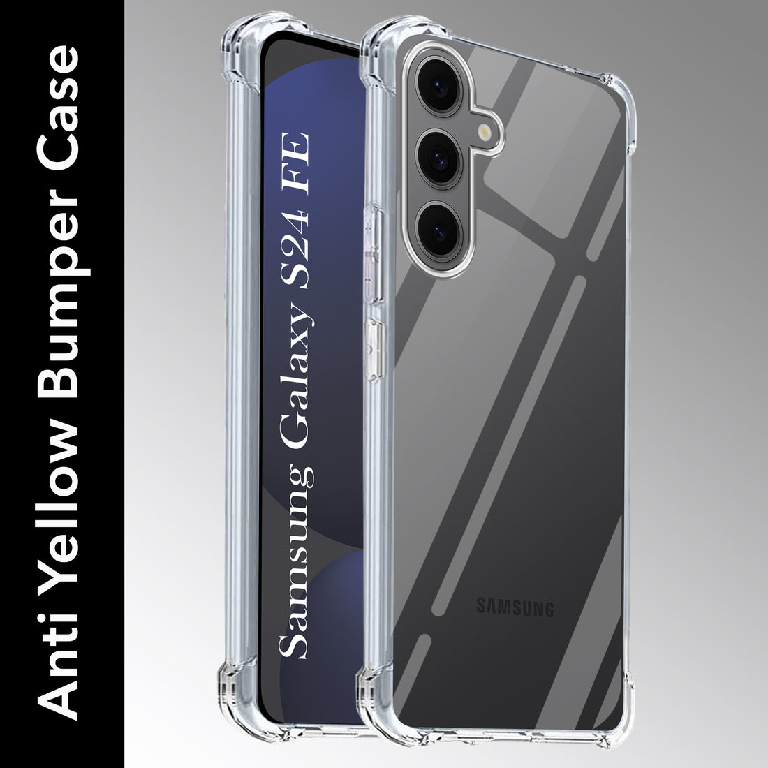 For Samsung Galaxy S24 FE Back Cover (Shockproof Crystal Clear  Case |  Drop & Camera Protection | Hard Polycarbonate)