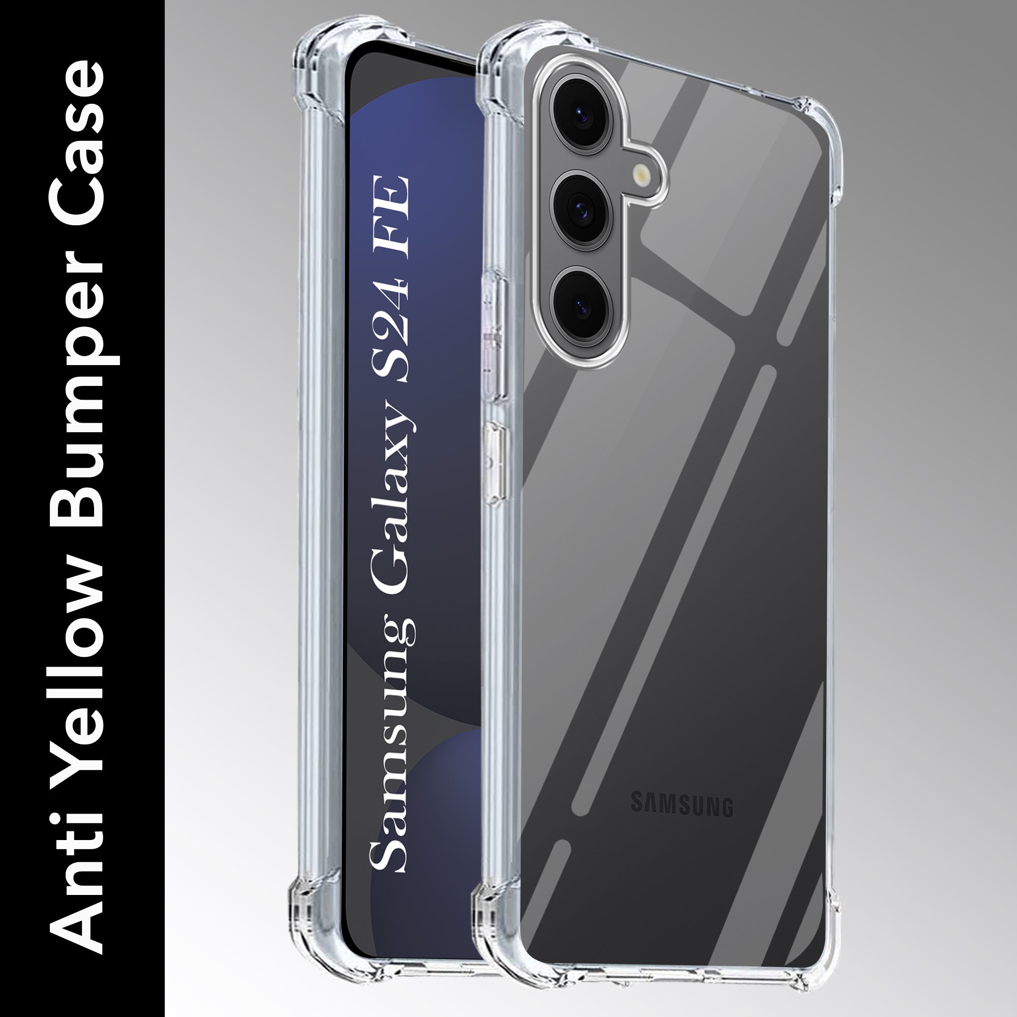 For Samsung Galaxy S24 FE Back Cover (Shockproof Crystal Clear  Case |  Drop & Camera Protection | Hard Polycarbonate)