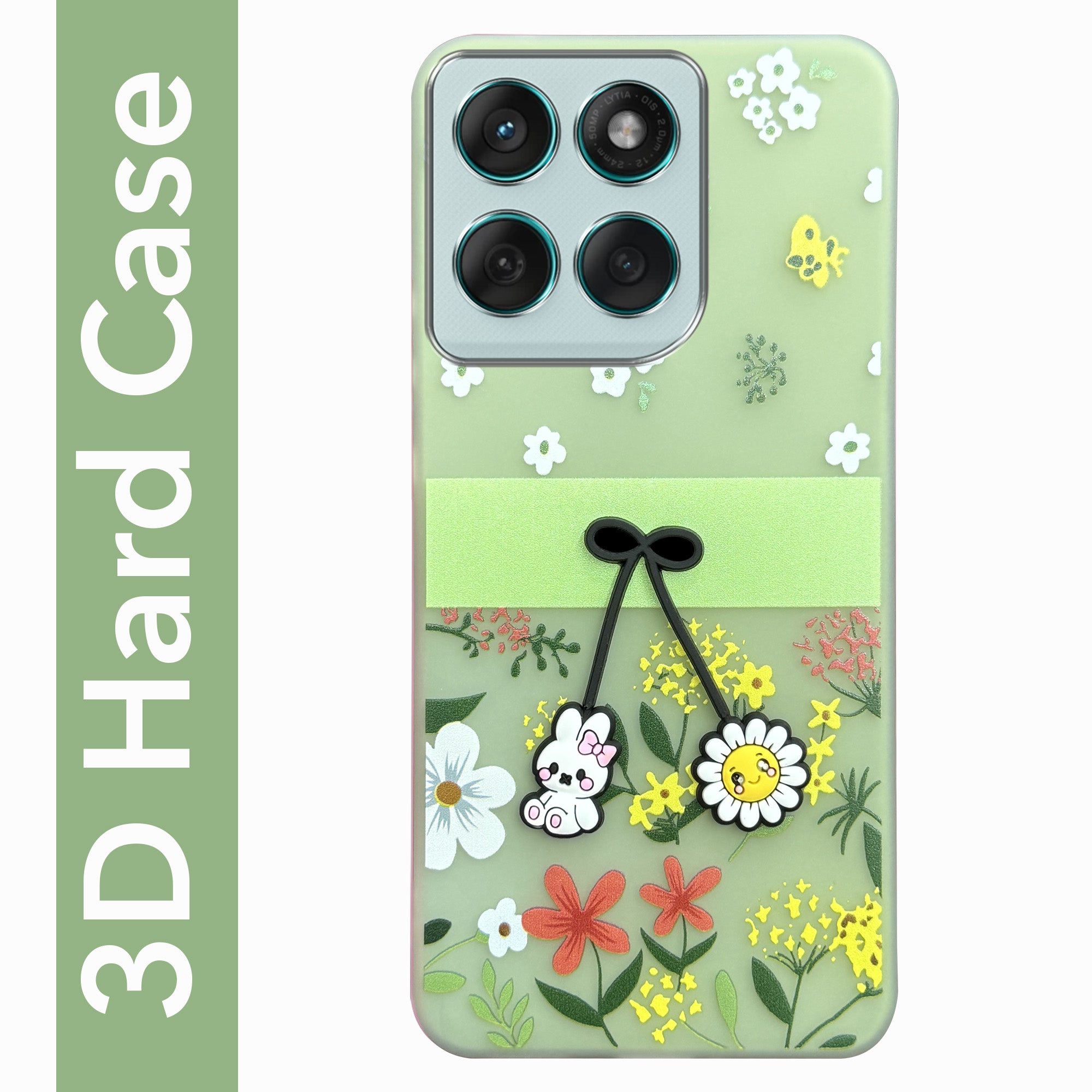 For Motorola Moto Edge 60 Fusion Back Cover Case (3D Cute Cartoons | Hard Back Side Soft | Matte Premium Finish | HD Printing)