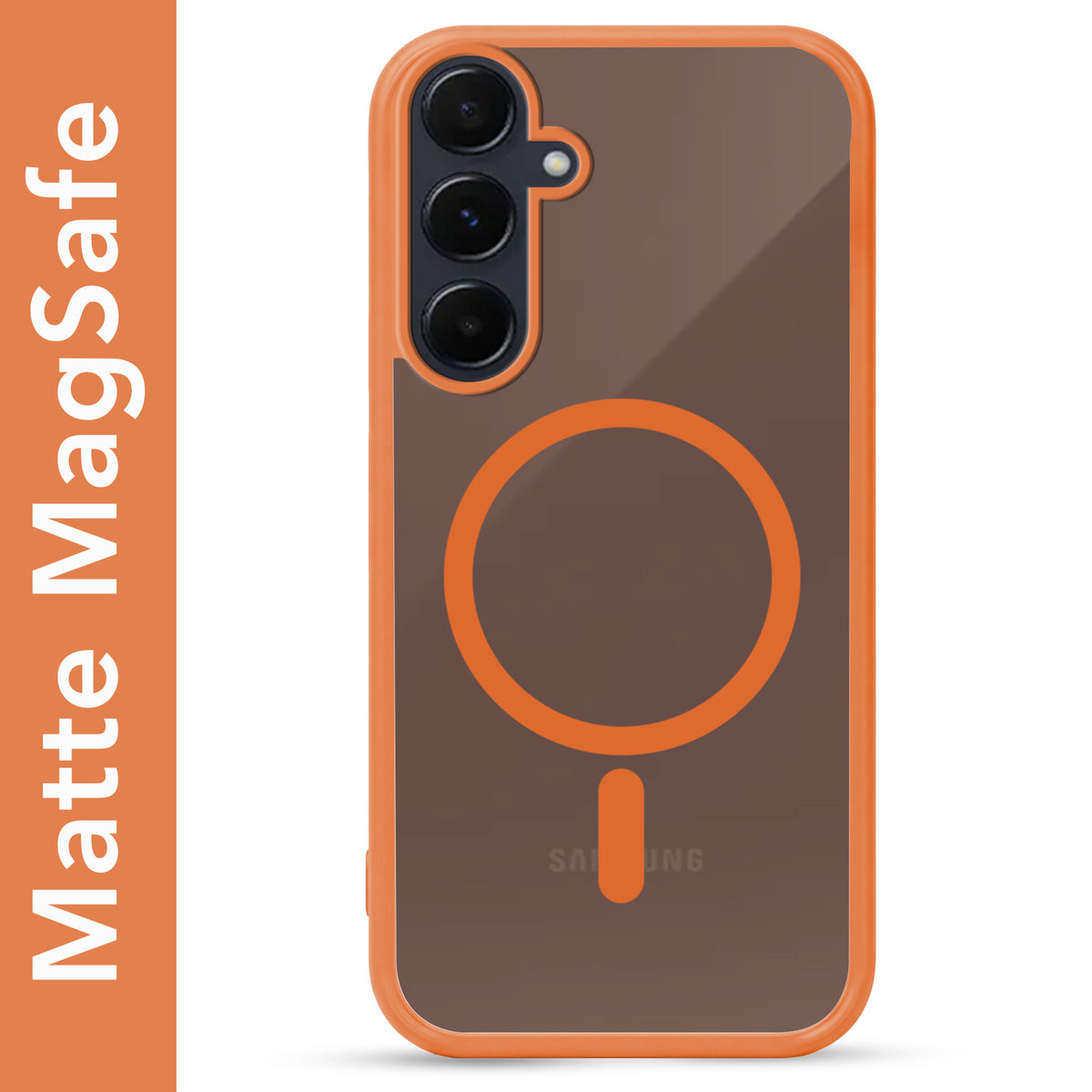For Samsung Galaxy A55 5G Matte Finish Back Case Cover (MagSafe Compatible | Translucent Soft Touch | Slim and Unbreakable)