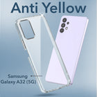 For Samsung Galaxy A32 5G Back Cover Case (Hard Anti Yellow Clear Case | Drop & Camera Protection | Shockproof Polycarbonate)