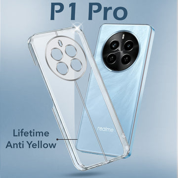 For Realme P1 Pro 5G Back Cover Case (Hard Anti Yellow Clear Case | Drop & Camera Protection | Shockproof Polycarbonate)