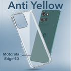 For Motorola Moto Edge 50 5G Back Cover (Hard Anti Yellow Clear Case | Drop & Camera Protection | Shockproof Polycarbonate)