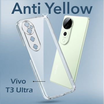 For Vivo T3 Ultra Back Cover (Hard Anti Yellow Clear Case | Drop & Camera Protection | Shockproof Polycarbonate)