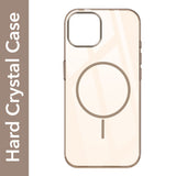 For Apple iPhone 13 Back Cover Case (Crystal Clear Case | MagSafe Wireless Charging Support | Hard Anti Yellow | Camera Protection Bump)